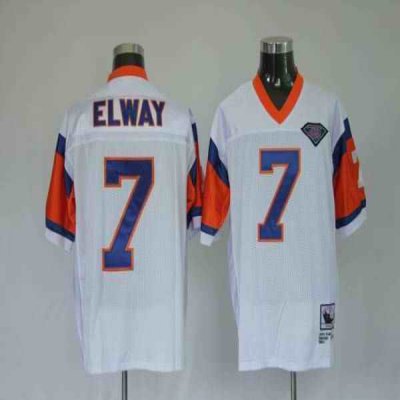 Broncos #7 John Elway White Stitched Youth NFL Jersey