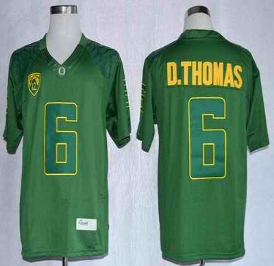 Ducks #6 De'Anthony Thomas Dark Green Limited Stitched NCAA Jersey