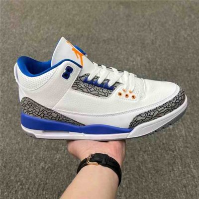 Women's Running weapon Air Jordan 3 White/Blue shoes 0045