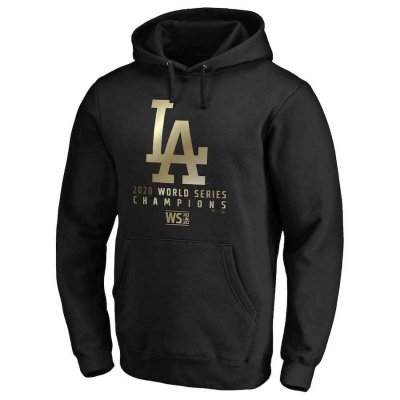 Men's Los Angeles Dodgers Black 2020 World Series Champions Pullover Hoodie