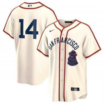 Men's San Francisco Giants #14 Patrick Bailey Cream 2024 Rickwood Classic Stitched Baseball Jersey