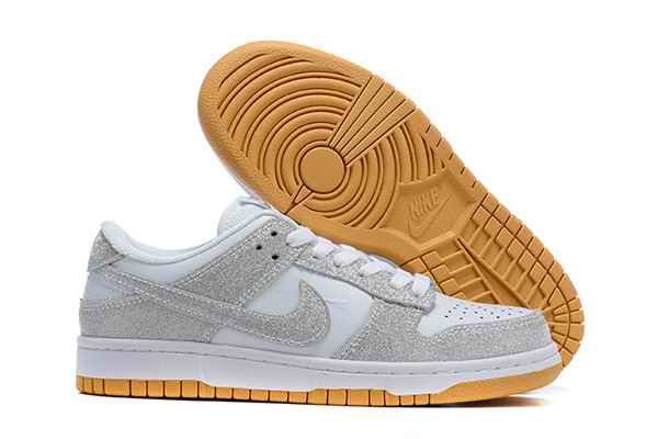 Women's Dunk Low SB White/Grey Shoes 0144