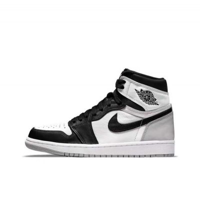 Men's Running Weapon Air Jordan 1 White/Black Shoes 273