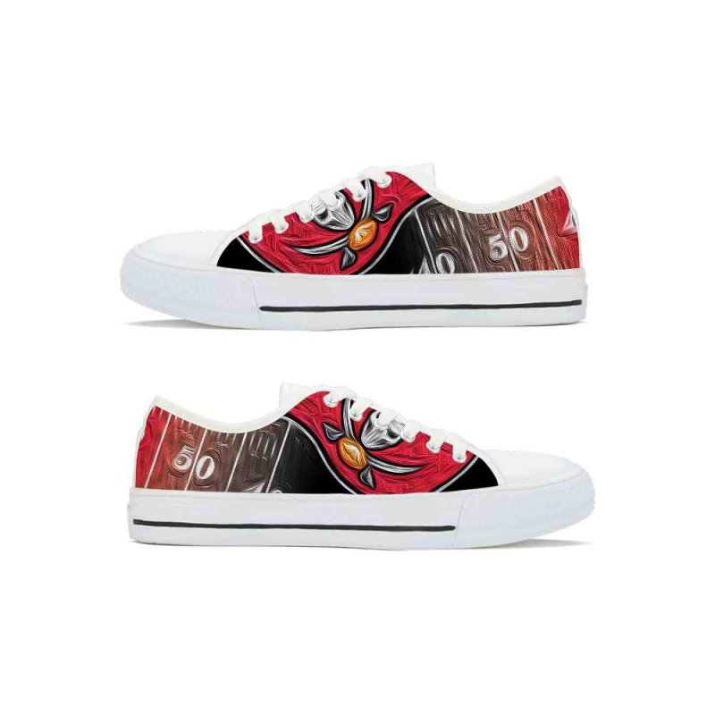 Men's Tampa Bay Buccaneers Low Top Canvas Sneakers 004