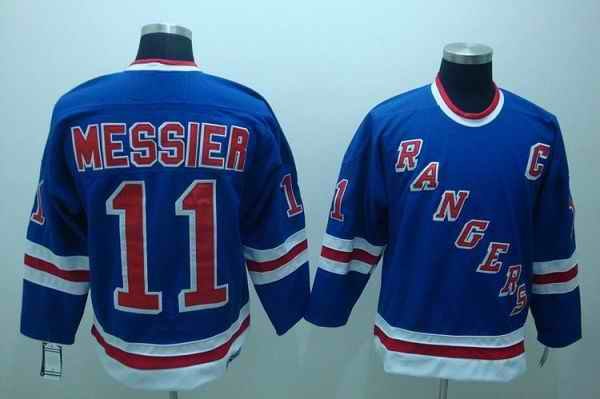 Rangers #11 Mark Messier Stitched Blue CCM Throwback NHL Jersey