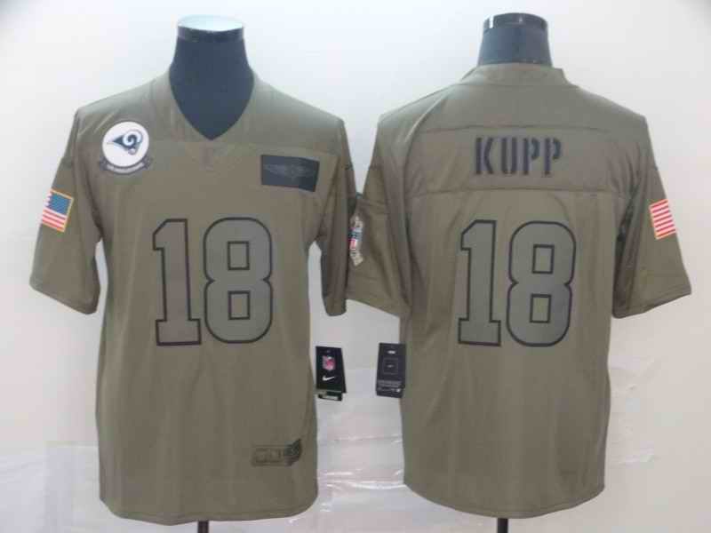 Men's Los Angeles Rams #18 Cooper Kupp 2019 Camo Salute To Service Limited Stitched NFL Jersey