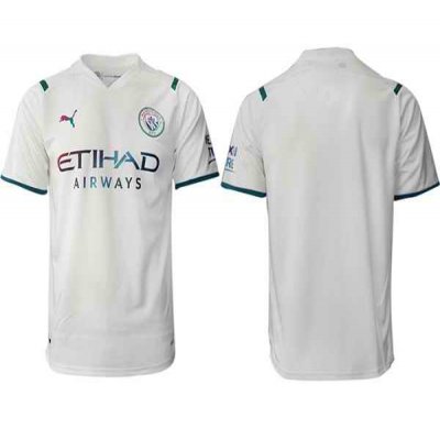 Men's Manchester City 2021/22 White Away Jersey