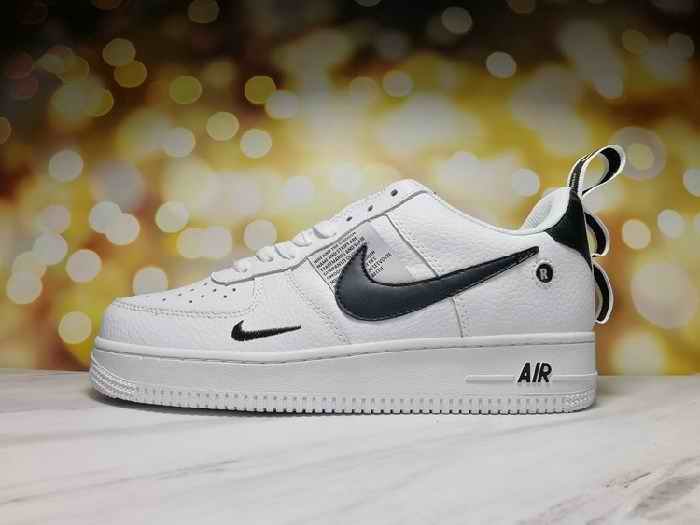 Women's Air Force 1 White/Black Shoes 0196