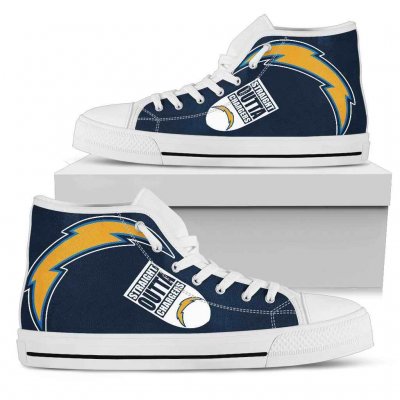 Women's NFL Los Angeles Chargers Repeat Print High Top Sneakers 003