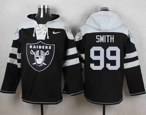 Nike Raiders #99 Aldon Smith Black Player Pullover NFL Hoodie