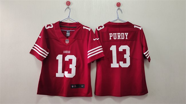 Women's San Francisco 49ers #13 Brock Purdy Red Vapor Stitched Jersey(Run Small)