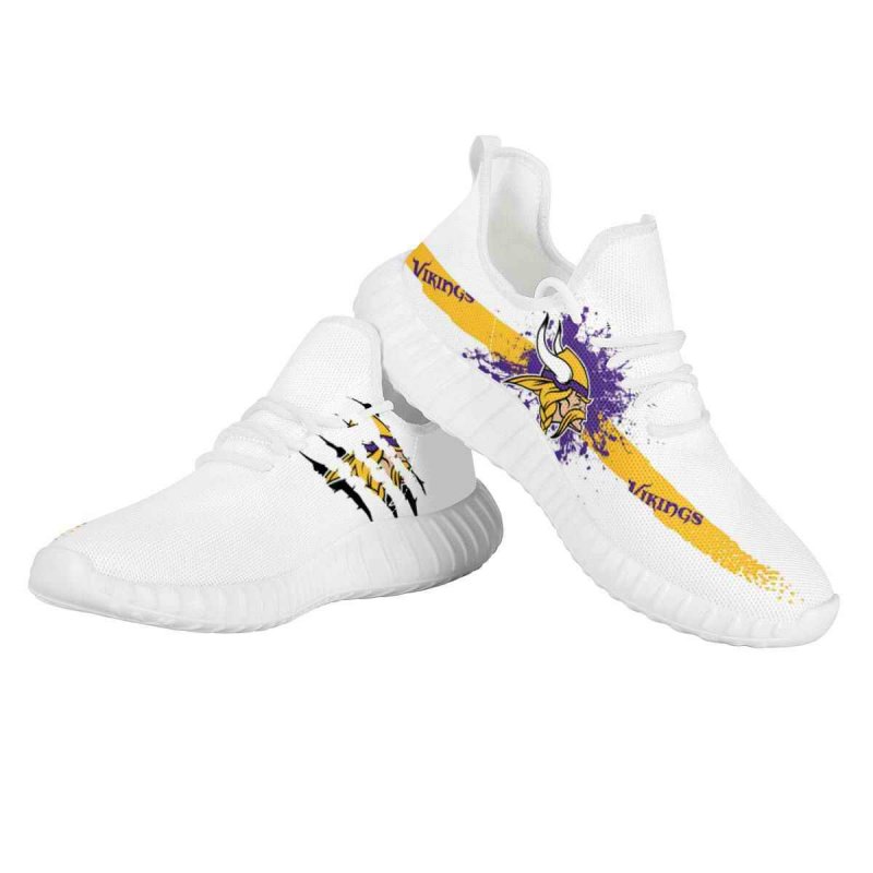 Women's Minnesota Vikings Mesh Knit Sneakers/Shoes 011