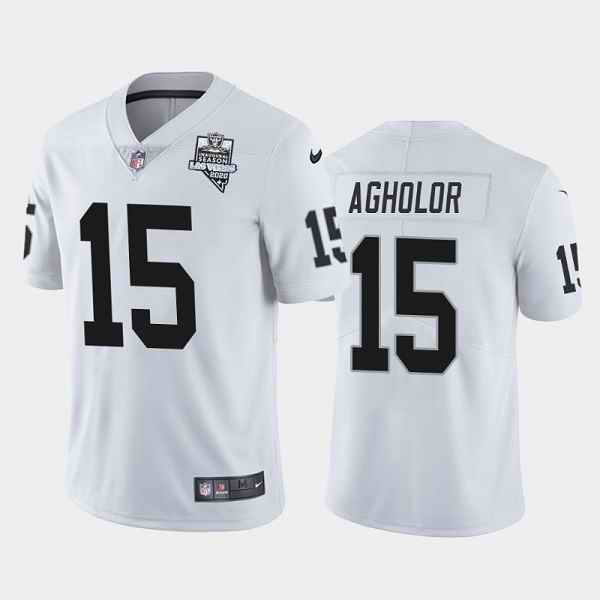 Men's Las Vegas Raiders #15 Nelson Agholor White 2020 Inaugural Season Vapor Limited Stitched Jersey