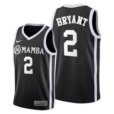 Men's Los Angeles Lakers #2 Kobe Brant'Mamba' Black Stitched NBA Jersey