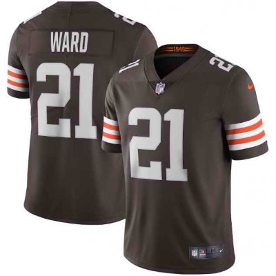 Men's Cleveland Browns #21 Denzel Ward New Brown Vapor Untouchable Limited NFL Stitched Jersey