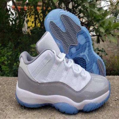 Men's Running weapon Air Jordan 11 White Gray Shoes 055