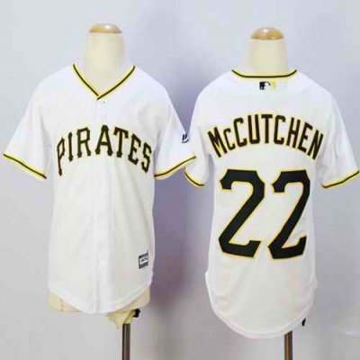 Pirates #22 Andrew McCutchen White Cool Base Stitched Youth MLB Jersey