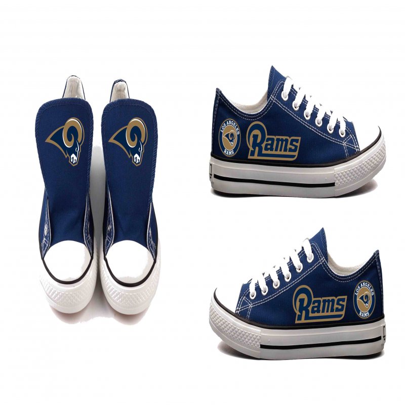 Women's NFL Los Angeles Rams Repeat Print Low Top Sneakers 002