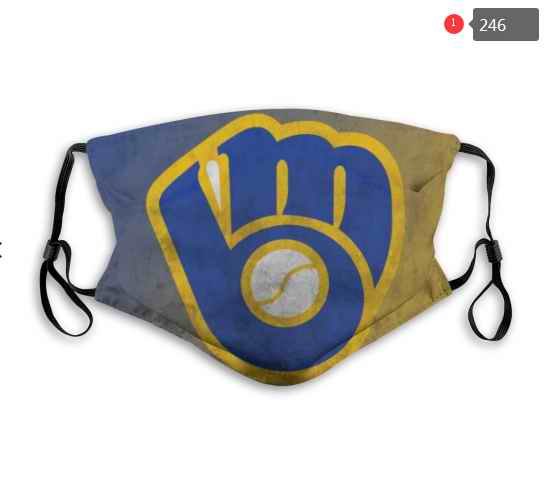 Milwaukee Brewers Face Mask 004 Filter Pm2.5 (Pls check description for details)