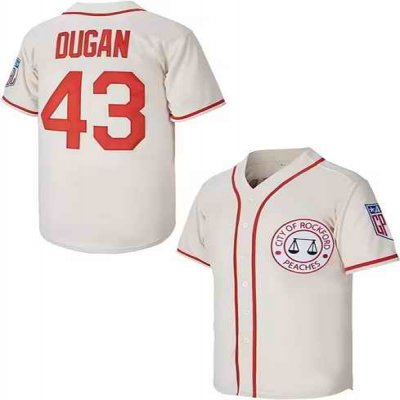 Men's Customized Cream City of Rockford Peaches Movie Stitched Baseball Jersey