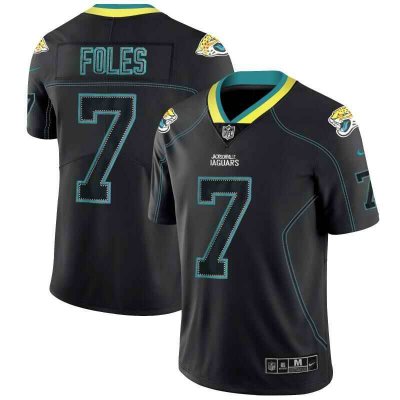 Men's Jacksonville Jaguars #7 Nick Foles Black Lights Out Color Rush NFL Limited Jersey