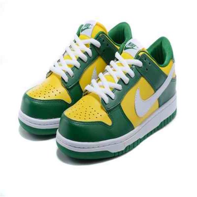 Women's Dunk Low SB Green/Yellow Shoes 0170