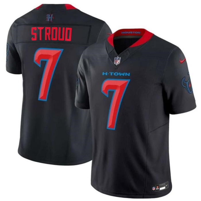 Women's Houston Texans #7 C.J. Stroud Navy 2024 2nd Alternate F.U.S.E Vapor Stitched Jersey (Run Small)