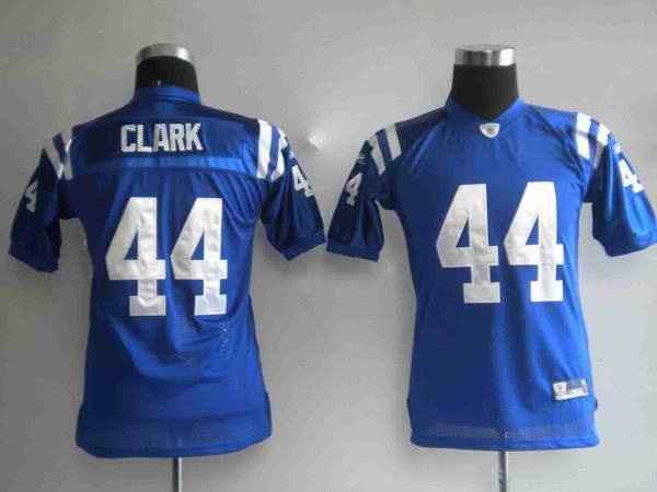 Colts #44 Dallas Clark Blue Stitched Youth NFL Jersey