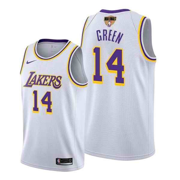 Men's Los Angeles Lakers #14 Danny Green 2020 White Finals Bound Association Edition Stitched Jersey