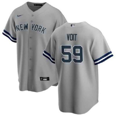 Men's New York Yankees #59 Luke Voit Gray Cool Base Stitched Jersey