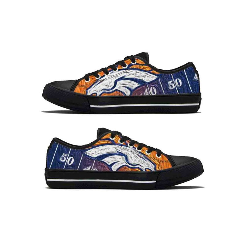 Men's Denver Broncos Low Top Canvas Sneakers 003