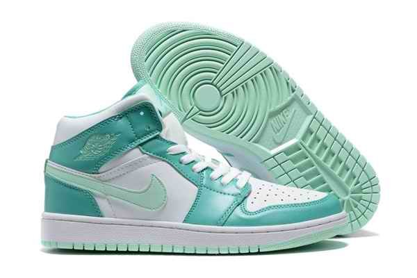 Men's Running Weapon Air Jordan 1 High Top Aqua/White Shoes 491