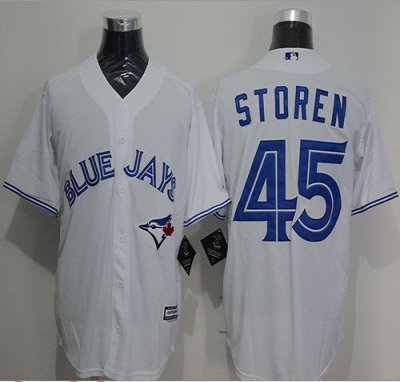 Blue Jays #45 Drew Storen White New Cool Base Stitched MLB Jersey