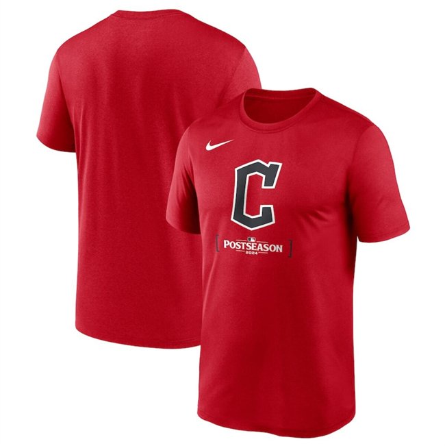 Men's Cleveland Guardians Red 2024 Postseason Collection Legend T-Shirt