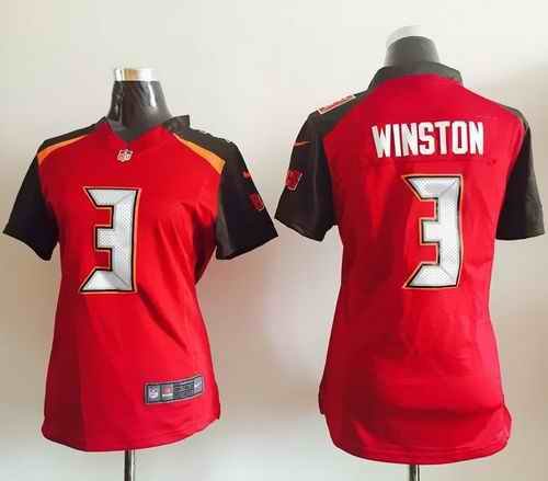 Nike Buccaneers #3 Jameis Winston Red Team Color Women's Stitched NFL New Elite Jersey