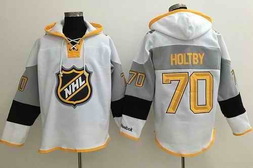 Capitals #70 Braden Holtby White 2016 All Star NHL Hoodie