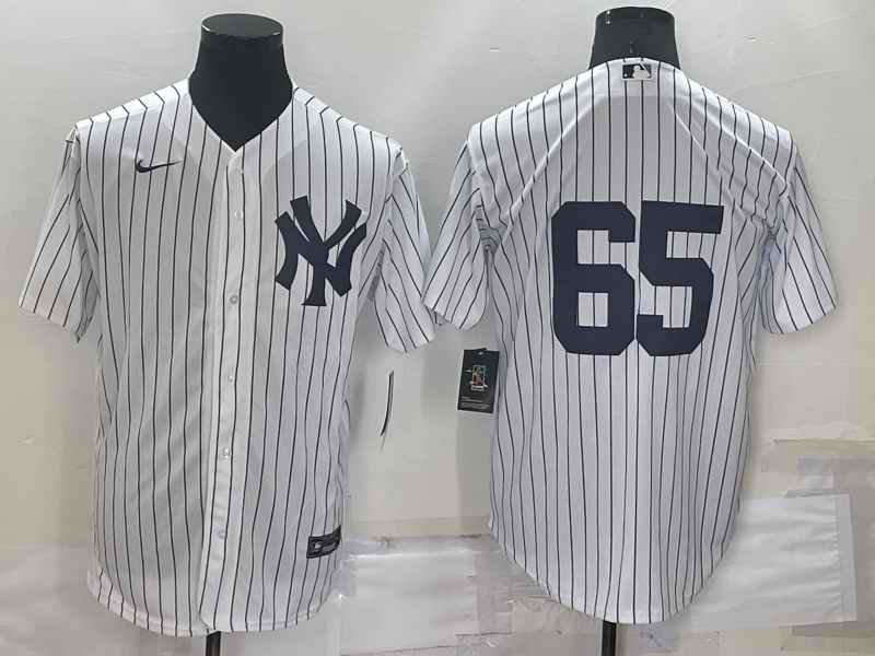 Men's New York Yankees  #65 Nestor Cortes White Cool Base Stitched Baseball Jersey