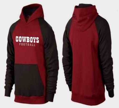 Dallas Cowboys English Version Pullover Hoodie Burgundy Red & Black