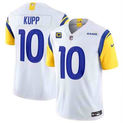 Men's Los Angeles Rams #10 Cooper Kupp  White 2024 F.U.S.E With 4-Star C Patch Vapor Untouchable Limited Alternate Stitched Jersey