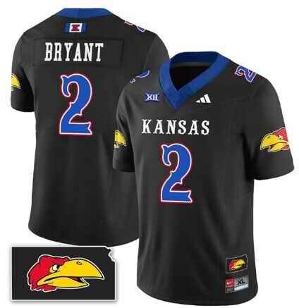 Men's Kansas Jayhawks ACTIVE PLAYER Custom Black 2023 F.U.S.E. Stitched Jersey