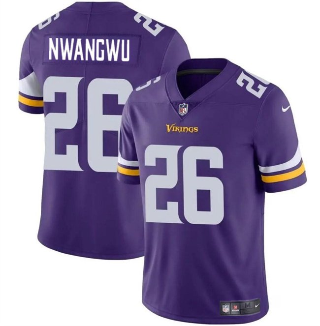 Youth Minnesota Vikings #26 Kene Nwangwu Purple Vapor Untouchable Limited Stitched Jersey