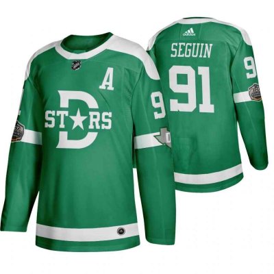 Men's Dallas Stars #91 Tyler Seguin Green Stitched NHL Jersey