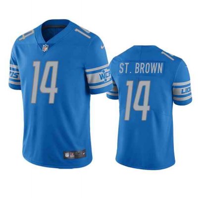 Youth Detroit Lions #14 Amon-Ra St. Brown Blue Vapor Untouchable Limited Stitched Jersey