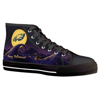 Men's Philadelphia Eagles High Top Canvas Sneakers 004