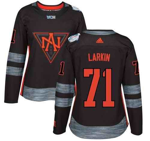 Team North America #71 Dylan Larkin Black 2016 World Cup Women's Stitched NHL Jersey