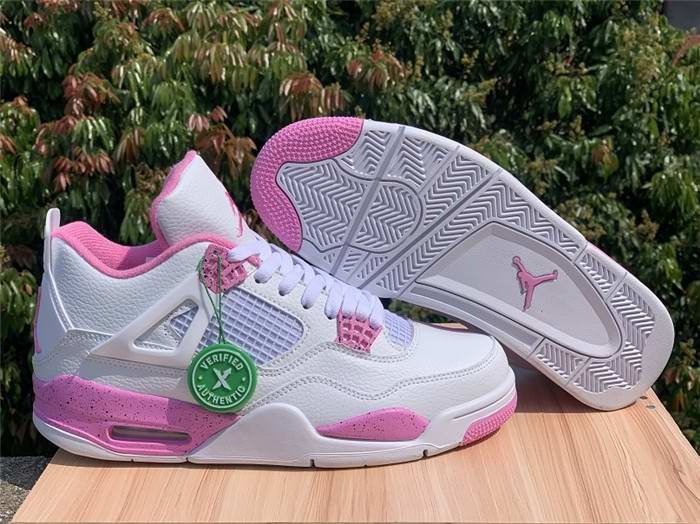 Women's Running weapon Air Jordan 4 Pink Shoes 065