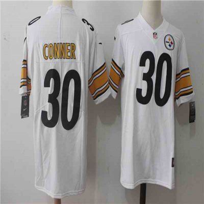 Men's Nike Pittsburgh Steelers #30 James Conner White Stitched NFL Vapor Untouchable Limited Jersey