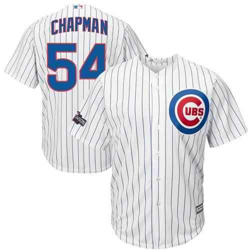 Cubs #54 Aroldis Chapman White Home Stitched Youth MLB Jersey