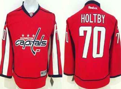 Capitals #70 Braden Holtby Red Stitched Youth NHL Jersey