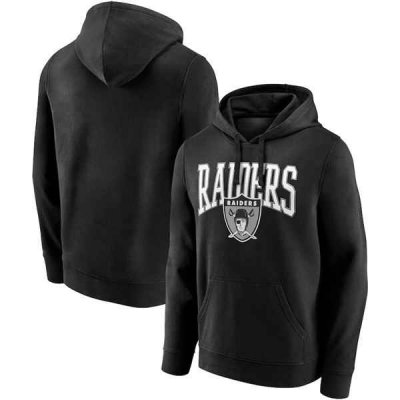 Men's Las Vegas Raiders Black Gridiron Classics Campus Standard Pullover Hoodie